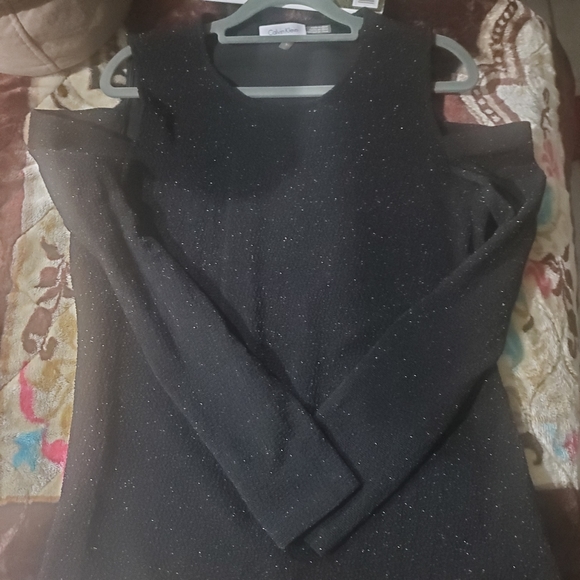 Long sleeve sparkling black top - Picture 2 of 2